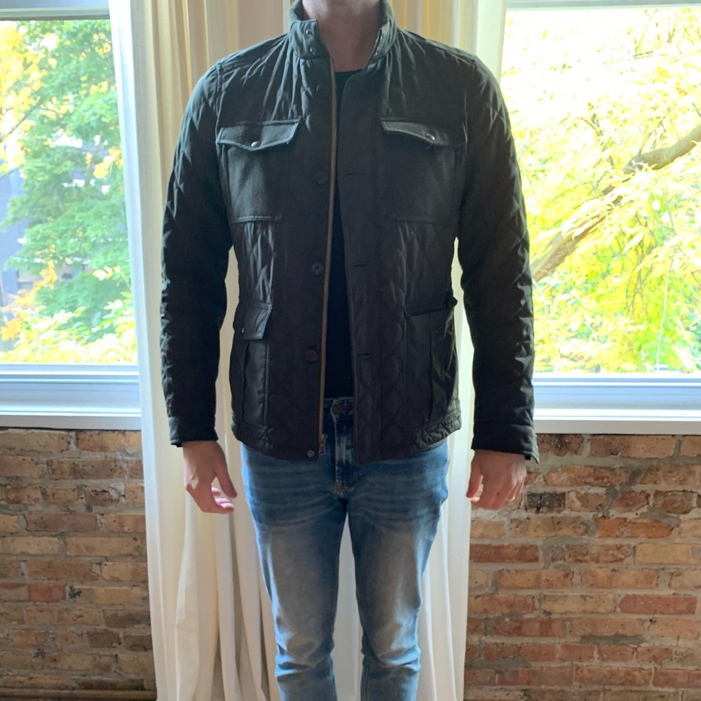 Banana republic green quilted jacket